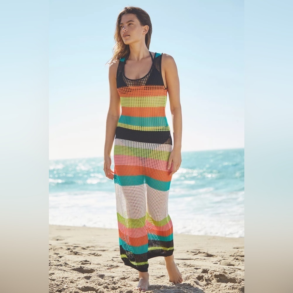 NWT PQ Swim Shiloh Crochet Cover-Up Dress